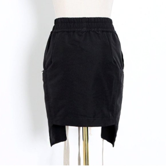 *One Left* Black Lace Up Streetwear Skirt - Picture 4 of 6